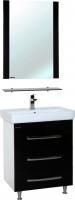 Мебель для ванной Bellezza Рокко 60 черная напольная 3 ящика