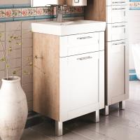 Тумба с раковиной Iddis New Sena 50, напольная, белая, дерево