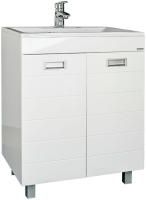 Тумба с раковиной Домино Cube 65 белая