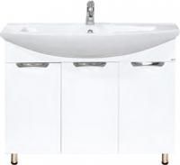 Тумба под раковину Misty Лаванда 105 белая эмаль, прямая