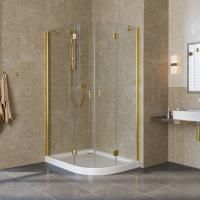 Душевой уголок Vegas Glass AFS-F Lux 100*90 09 01 L профиль золото, стекло прозрачное