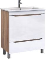 Тумба с раковиной Vigo Grani 75 напольная, 2 дверцы, 1 ящик, дуб сонома