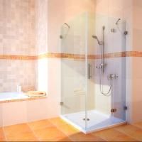 Душевой уголок GuteWetter Lux Square GK-003 правый 100x100 см стекло бесцветное 6-8, фурнитура хром