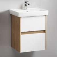 Тумба под раковину Aqwella City 50 дуб балтийский, подвесная, 2 ящика