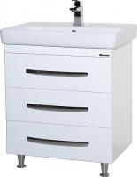 Тумба под раковину Bellezza Рокко 80 белая напольная 3 ящика