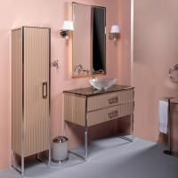 Мебель для ванной Armadi Art Monaco 100 столешницей из мрамора капучино, хром