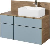 Тумба с раковиной Aquaton Мишель 100 дуб рустикальный, раковина Mila 35