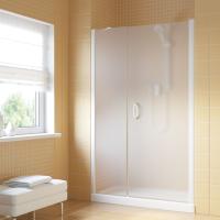 Душевая дверь в нишу Vegas Glass EP-F-2 LUX 125 01 10 R профиль белый, стекло сатин