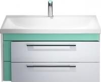 Тумба под раковину Iddis Color Plus 90 белая, мятная