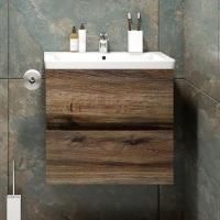 Тумба с раковиной Art&Max Techno 60 подвесная, дуб бомонд лофт