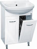 Тумба под раковину Misty Классик 55 с бельевой корзиной