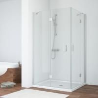 Душевой уголок Vegas Glass AFA-F 100*90 07 01 L профиль матовый хром, стекло прозрачное