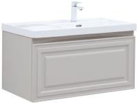 Тумба с раковиной Aquanet Агата 90 L 1 ящик, бежевая