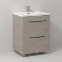 Тумба с раковиной Vod-Ok Adel 60 напольная, белый камень