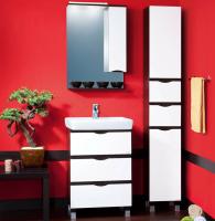 Мебель для ванной Бриклаер Токио 60 венге, белый глянец