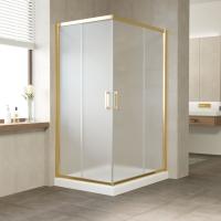 Душевой уголок Vegas Glass ZA-F 110*80 09 10 профиль золото, стекло сатин