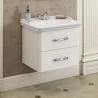 Тумба с раковиной Comforty Неаполь 65, подвесная, белый глянец