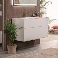 Тумба с раковиной Villeroy & Boch Finion 80 white matt lacquer, с настенным освещением