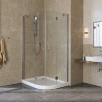 Душевой уголок Vegas Glass AFS-F LUX 120*90 08 crystalvision L профиль глянцевый хром, стекло crystalvision