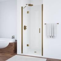 Душевая дверь в нишу Vegas Glass AFP TUR NOVO 110 05 crystalvision L профиль бронза, стекло crystalvision