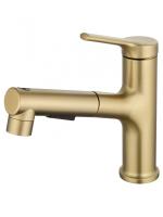 Смеситель для раковины Wonzon & Woghand WW-A40862-BG с выдвижным изливом