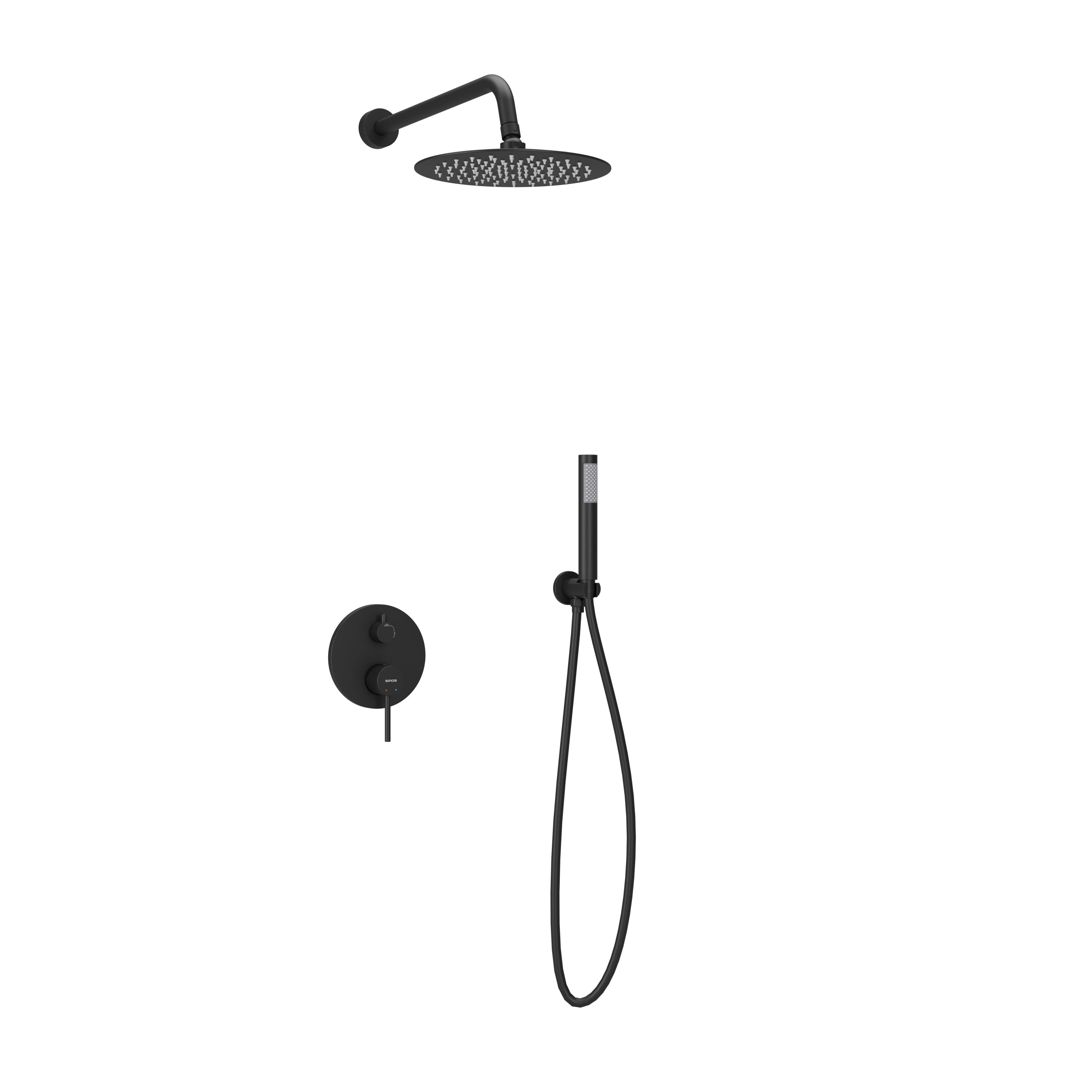 Душевая система SANCOS Select SC3003MB, черная матовая