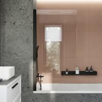 Шторка на ванну Stworki Стокгольм GV-861 MT 75х150 см, профиль черный матовый