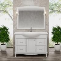 Мебель для ванной ValenHouse Эллина 120 белая, 4 ящика, 1 дверца, ручки хром