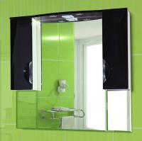 Зеркало-шкаф Bellezza Лагуна 120 черный