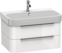 Тумба с раковиной Duravit Happy D.2 80, подвесная, белая глянцевая