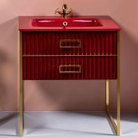 Тумба с раковиной Armadi Art Monaco 80 бордо, золото