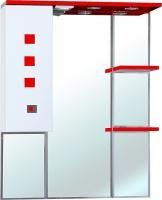 Зеркало-шкаф Bellezza Натали 80 L белый с красным