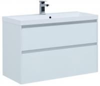 Тумба с раковиной Aquanet Гласс 100