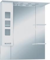 Зеркало-шкаф Misty Квадро 90 L белая эмаль, с подсветкой
