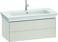 Тумба с раковиной Duravit White Tulip 105 2 ящика, скандинавский белый шелковисто-матовый
