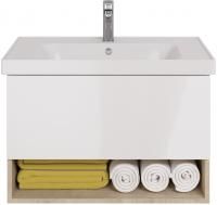 Тумба с раковиной Dreja Perfecto 90 дуб эврика/белый глянец