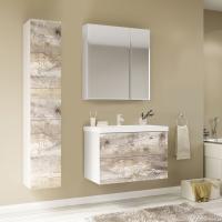 Мебель для ванной Marka One Mix 70П с 2 ящиками, бетон, push