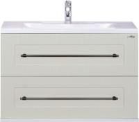 Тумба под раковину Misty Марта 80 подвесная, белая фактурная