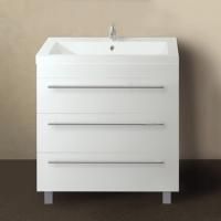 Тумба с раковиной 1MarKa Соната 75Н с 3 ящиками, белый глянец