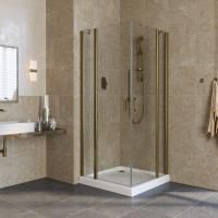 Душевой уголок Vegas Glass EFA LUX 90 05 01 профиль бронза, стекло прозрачное