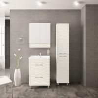 Мебель для ванной Style Line Ассоль 60 Люкс Plus наполная, техно платина