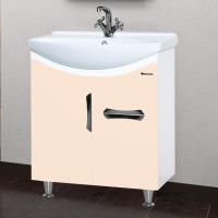 Тумба с раковиной Bellezza Лагуна 65 с ящиком, бежевая