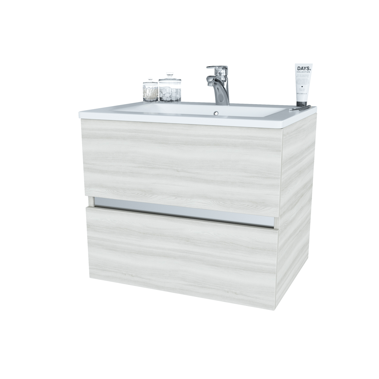 Тумба с раковиной Sanvit Кубэ-2 60 дуб