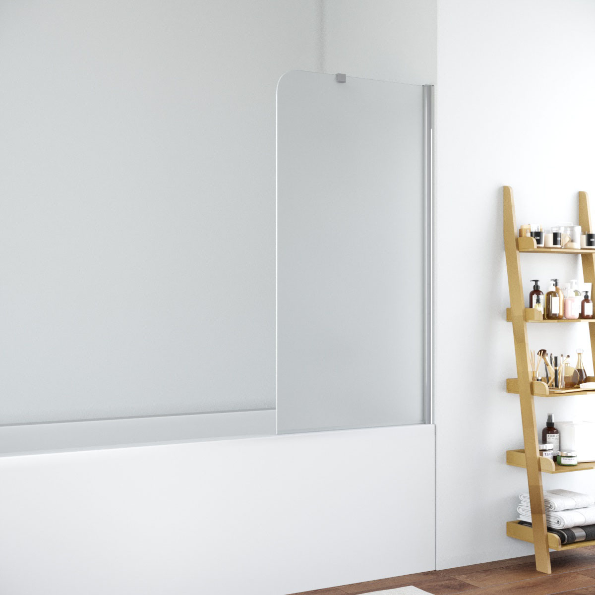 Шторка на ванну Vegas Glass EV NOVO ST 76 08 10 R, профиль глянцевый хром, стекло сатин