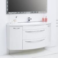 Тумба с раковиной De Aqua Лонг 140 белая