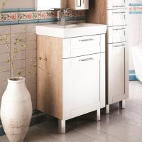 Тумба с раковиной Iddis Sena 50 напольная, белая, дерево