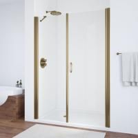 Душевая дверь в нишу Vegas Glass EP-F-2 140 05 crystalvision R профиль бронза, стекло crystalvision