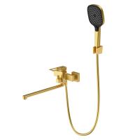 Смеситель для ванны Splenka S55.22.03 универсальный, сатин золотой