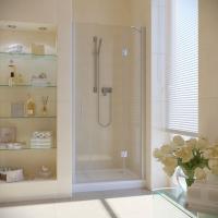 Душевая дверь в нишу Vegas Glass AFP LUX 110 07 01 R профиль матовый хром, стекло прозрачное