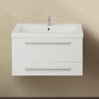 Тумба с раковиной 1MarKa Соната 58П с 2 ящиками, белый глянец